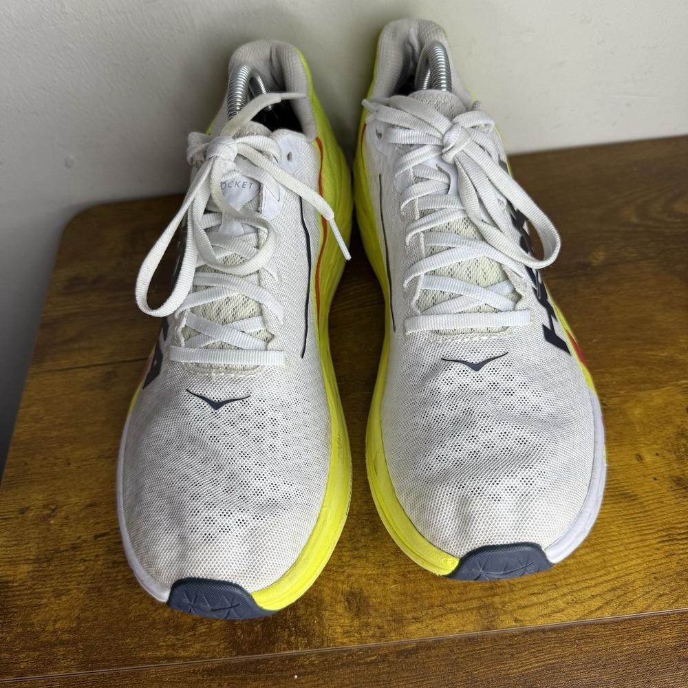 Hoka One One Rocket X Running Shoes Men's 10 Women's 11 White - Picture 3 of 8